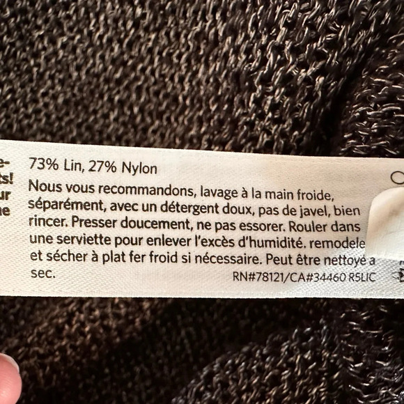 EILEEN FISHER Platinum Gray Linen Blend Shimmer Long Cardigan - Picture 12 of 16